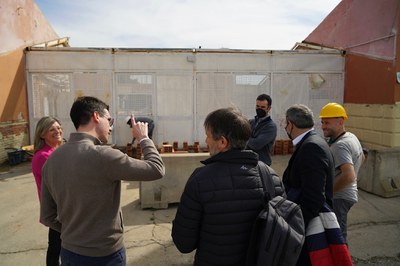 El primer tinent d'alcalde Toni Postius ha visitat avui les obres que s'estan fent a Gardeny.