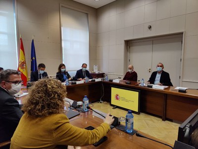 Imatge de la trobada d'avui al ministeri.