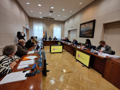 Panoràmica de la trobada, celebrada avui a Madrid sobre el servei d'Avant Lleida-Barcelona..