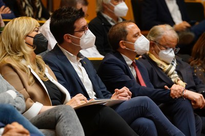 La consellera Violant Cervera ha presidit l'acte "Més drets, més oportunitats", al qual han assistit els tinents d'alcalde Toni Postius i Paco Cerdà.