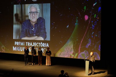 Javier Mariscal s'ha emocionat en recordar al seu amic, de qui ha explicat els seus valors.