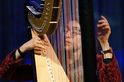 L'arpista Berta Puigdemasa ha posat el toc musical.