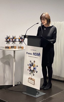 La tinent d'alcalde Montse Pifarré ha participat en el lliurament dels guardons Hera, que s'ha fet aquest dijous a la Llotja.