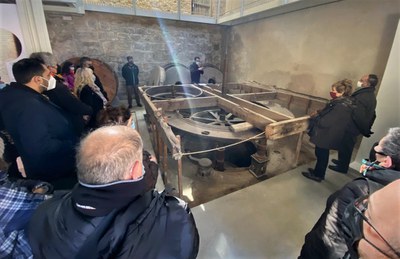 Engranatge del Molí de Sant Anastasi que funcionava per la força de l'aigua.