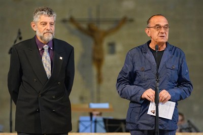 L'alcalde Miquel Pueyo i el president de l'associació han estat els darrers a intervenir.