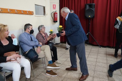 El president de la partida, Joan Rogés, animador de la festa.