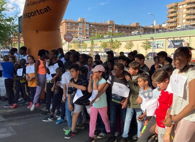 Els infants de la Mariola han participat en l'activitat esportiva i lúdica per promoure hàbits saludables.