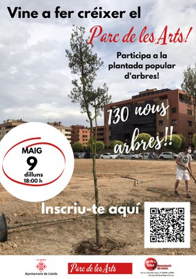 Cartell amb QR incorporat per poder participar en la plantada.