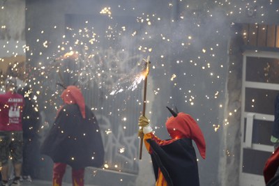 Correfoc infantil amb els Diables de Lleida.