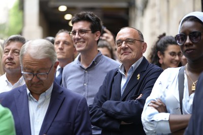 L'alcalde, Miquel Pueyo, amb la Corporació Municipal, ha assistit al Pregó i la cercavila del Seguici.