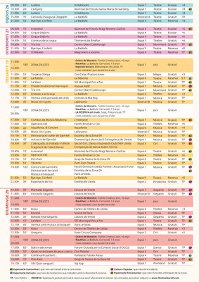 Programació de l'Enre9, el primer Festival d’Arts Escèniques a la Zona 09 de Lleida.