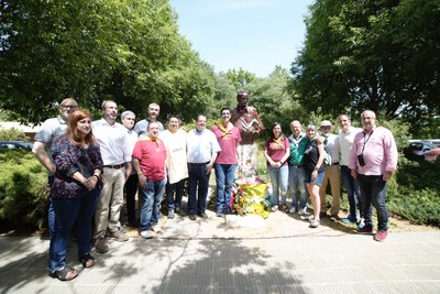 Les autoritats que han participat en l'homenatge als collistes que han desaparegut.