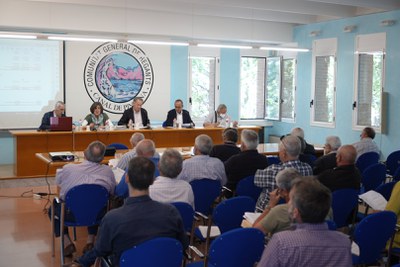 Un moment de la reunió d'aquest matí.