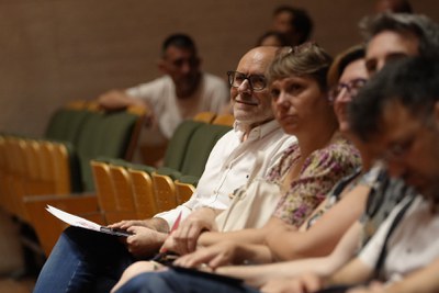 El regidor de Cultura, Jaume Rutllant, durant l'actuació musical.