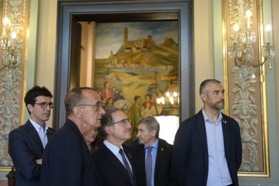 Pueyo ha acompanyat Giró en la seva visita al Palau de la Paeria.