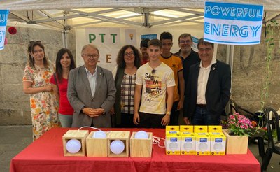 Els regidors de la Paeria amb la resta de representants de les institucions implicades en el programa.