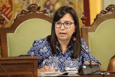 Intervenció de la primera tinent d'alcalde, Jordina Freixanet, del grup d'ERC.