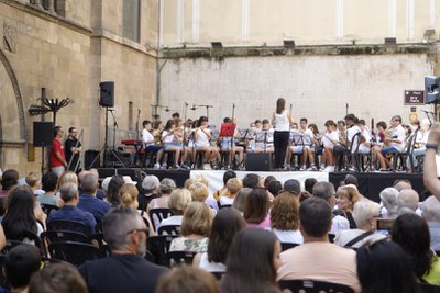 La Banda del Conservatori, una de les primeres a actuar aquest matí.