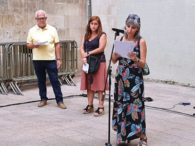 Un moment de la intervenció de la tinent d'alcalde Sandra Castro.