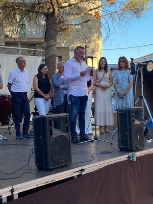 El president del barri, José Carreiro, durant el seu parlament.