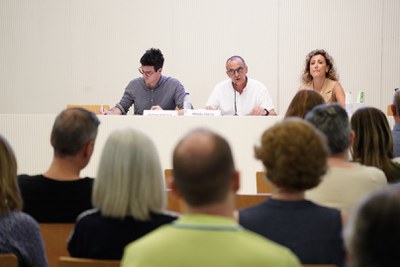 Un moment de la intervenció del paer en cap.