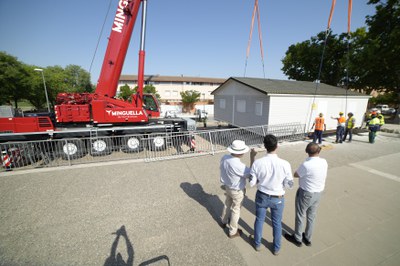 Un moment de la visita d'aquest matí.