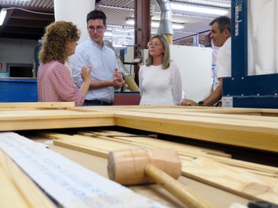 Treballs del taller de fusteria de l'IMO.