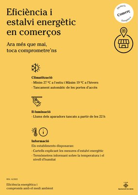 Eficiència i estalvi energètic als comerços.