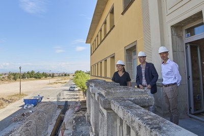 Visita a les obres de l’Agrolivinglab al Parc Científic de Lleida.