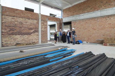 Visita d'obres a l'escola de Pinyana-Balàfia.