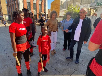 L'alcalde Miquel Pueyo i la regidora Marta Gispert han saludat els membres de les colles participants.