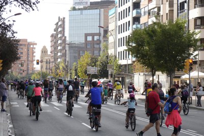Els participants en la pedalada han realitzat un circuit de 8 km.