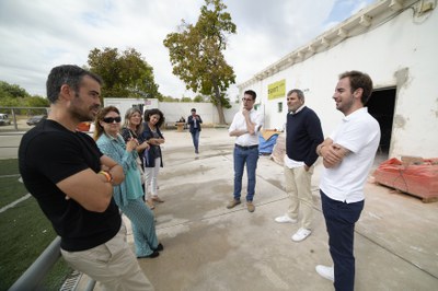 Alumnat de l'IMO està fent els treballs i habilitar les instal·lacions de la UE Gardeny, que avui han visitat el tinent d'alcalde Toni Postius i els ….