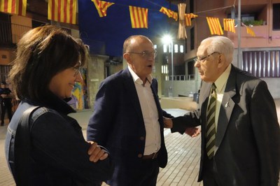 El paer en cap i la regidora del Centre Històric han estat rebuts pel president de l'Ereta, Manel Pelay.