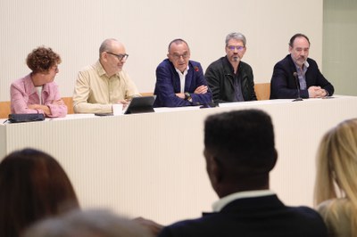 Un moment de la intervenció del paer en cap.