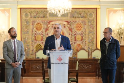 Albert Aliaga, president del Força Lleida, ha adreçat unes paraules als assistents.