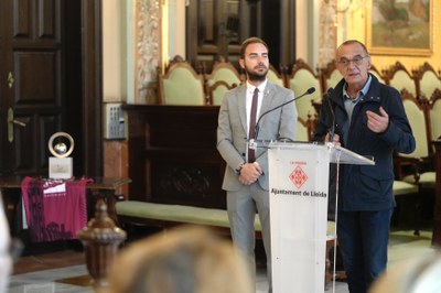 Un moment de la intervenció del paer en cap.