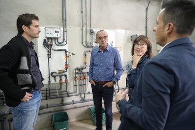 La visita a l'interior de la planta potabilitzadora.