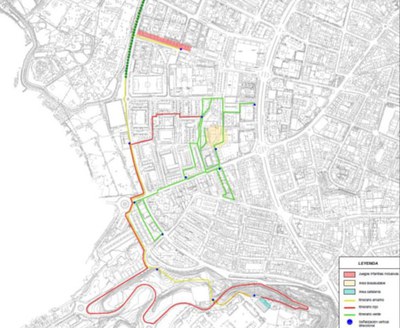 Mapa de les accions que es duran a terme dins el projecte Rutes saludables i equipaments esportius a l'aire lliure a la zona 09 - Mariola.
