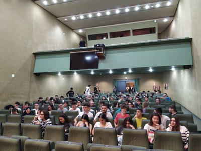 Una panoràmica de la sala d'actes del Rectorat durant la presentació..