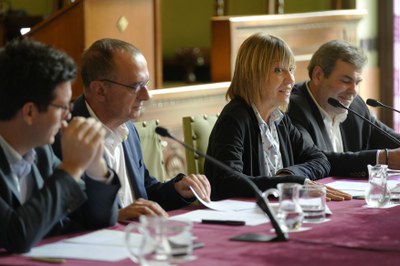 Un moment de l'acte d'aquest matí.