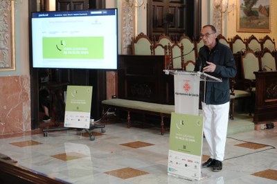 L'alcalde de Lleida, en un moment de la seva intervenció en la presentació de la Xarxa..