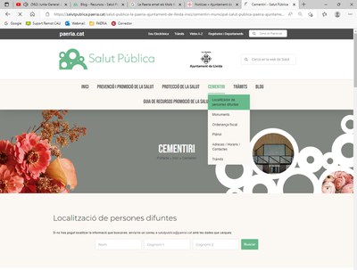 La Paeria habilita a la web una consulta per localitzar el lloc d’enterrament dels difunts al Cementiri de Lleida.