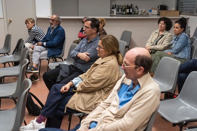 Un moment de la reunió d'aquest vespre.