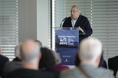 Antoni Siurana com a alcalde de Lleida va haver de fer front a la riuada del 82.