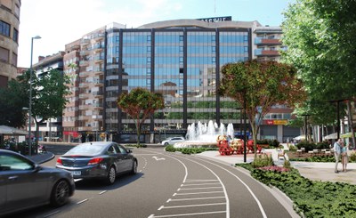 Imatge virtual de la rambla d'Aragó i la plaça Catalunya.