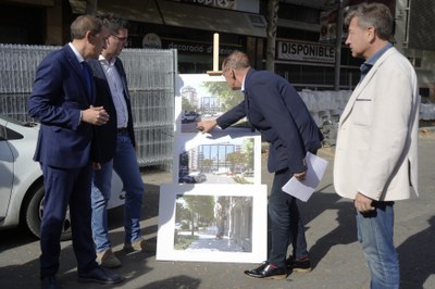 Un moment de la visita d'aquest matí.