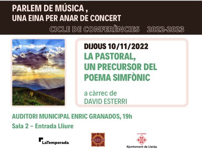 Aquest dijous, 10 de novembre, a les 19 h, la Sala 2 de l'Auditori acollirà la 3a conferència del cicle que organitza la Biblioteca-Fonoteca de l'Aud….