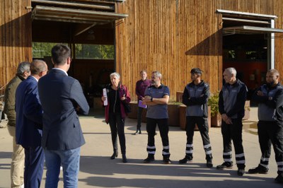 Un moment de la visita d'aquest matí.