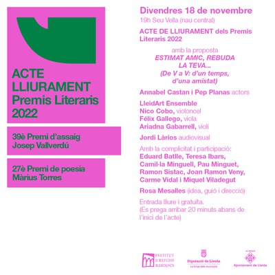 La Nau Central de la Seu Vella és l’escenari triat enguany per al lliurament dels Premis Literaris 2022.